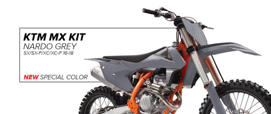 Polisport KTM Plastic Kit SX SXF 2016 - 2018 SX 250 2017 - 2018, Grey - motocross4u