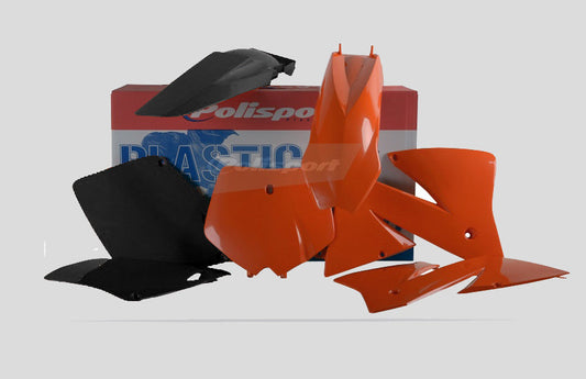 Polisport KTM Plastic Kit EXC 2001 - 2002, Orange / Black - motocross4u