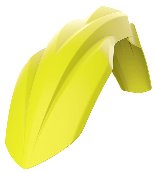 Polisport Kawasaki Front Fender KXF 250 2017 - 2022 KXF 450 2016 - 22, Fluo Yellow - motocross4u