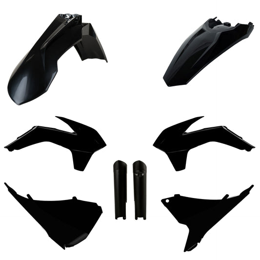 Polisport KTM Plastic Kit with Fork Guards EXC EXCF 2014 - 2015, Black - motocross4u