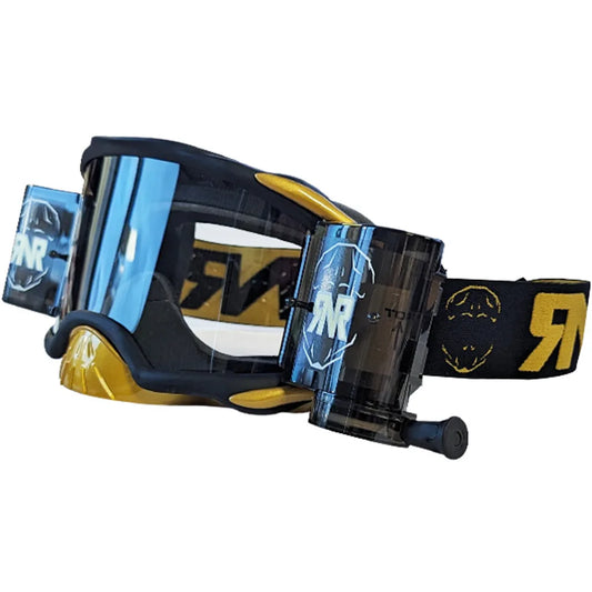 Rip n Roll Platinum WVS Goggles, Black / Gold - motocross4u