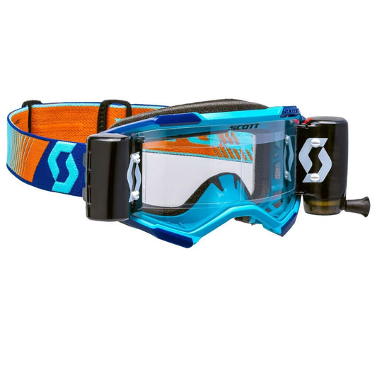 Scott Fury WFS Roll-Off Motocross Goggles – ROYAL BLUE / ORANGE - motocross4u