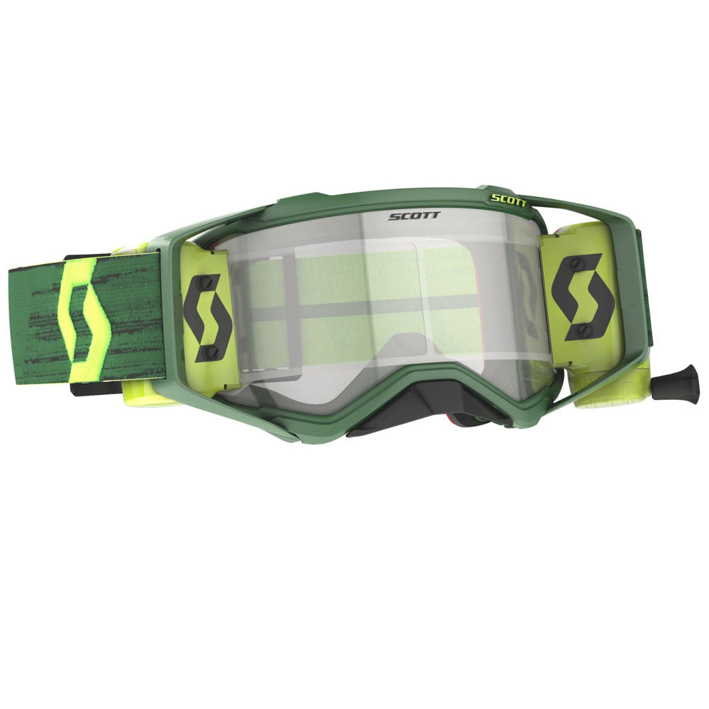Scott Prospect WFS Roll-Off Motocross Goggles – GREEN / YELLOW