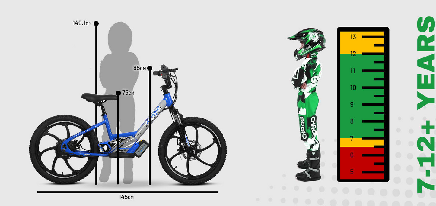 Amped A20 540w Electric Kids Balance Bike