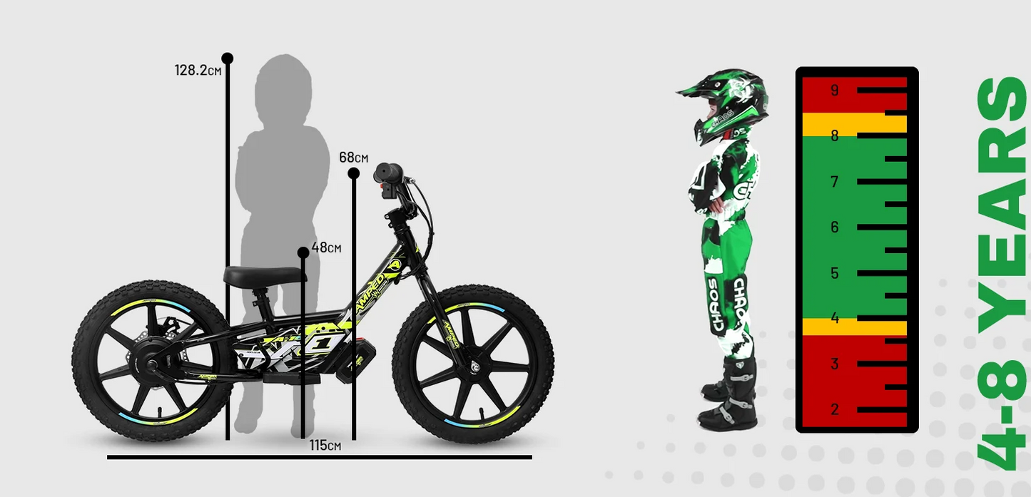 Amped A16 320w Electric Kids Balance Bike