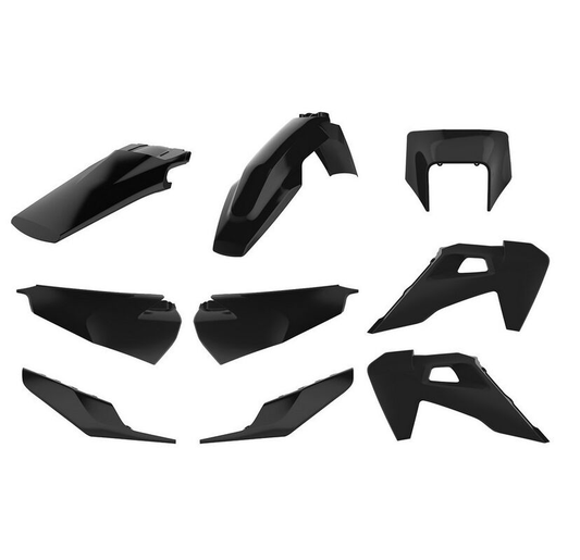 Polisport Husqvarna Plastic Kit TE FE 2020 – 2023, Black - motocross4u