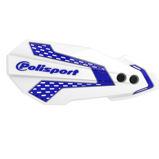 Polisport Universal Hand Guards MX Flow YZ YZF WR 125 250 450 2008 – 2022, White Blue - motocross4u