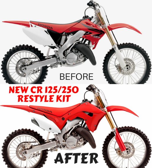 Polisport Honda Plastic Kit CR 125 250 2002 - 2007 Restyle, OEM Red - motocross4u