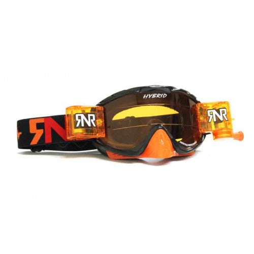 Rip n Roll Hybrid Fully Loaded Goggle, Black / Orange - motocross4u