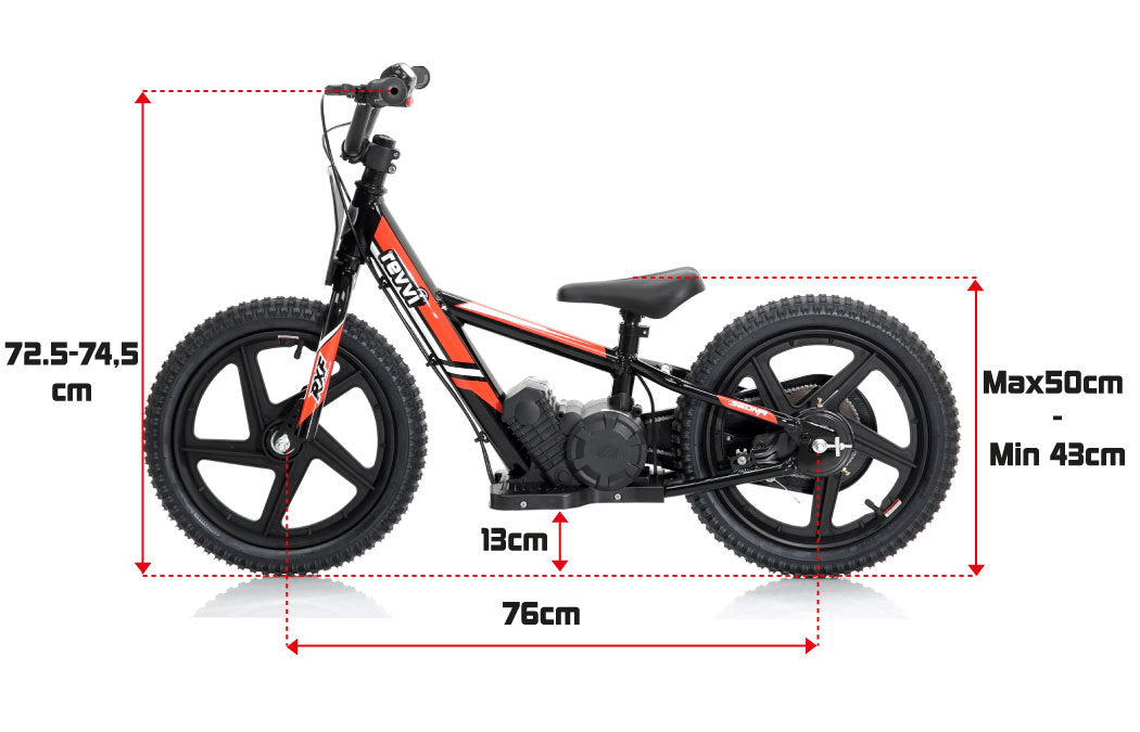 Revvi 16" 250w Electric Balance Bike - Red