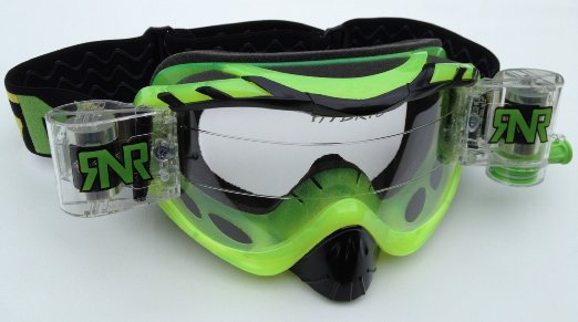 Rip n Roll Hybrid Fully Loaded Goggle, Lime Green - motocross4u
