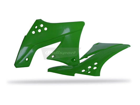 Polisport Kawasaki Radiator Scoops KXF 450 2009 - 2011, Green - motocross4u