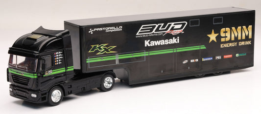 New Ray Toys 1:43 9 mm Bud Racing Kawasaki Team Truck - motocross4u