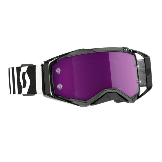Scott Prospect Goggle, Racing Black / White – Purple Chrome Works Lens