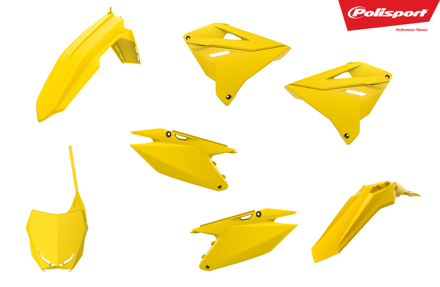 Polisport Suzuki Plastic Kit RM 125 RM 250 2001 - 2008  Restyle, All Yellow