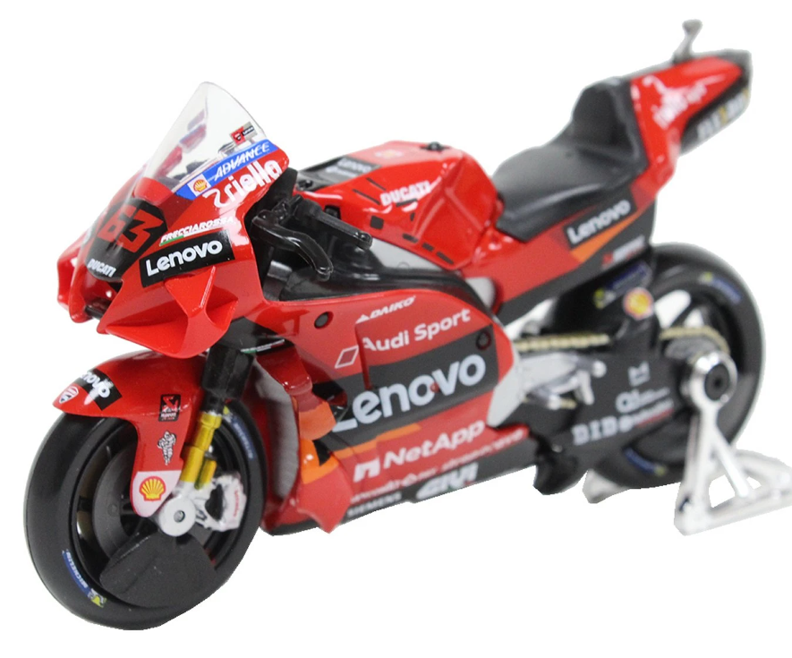 Maisto Toys 1:18 Lenovo Ducati Francesco Bagnaia # 63 Toy Model
