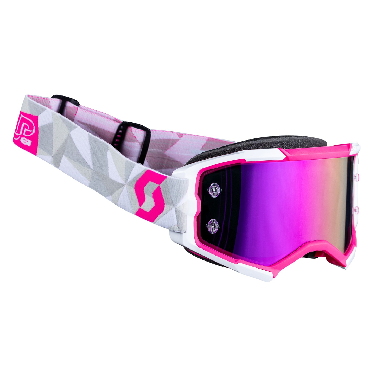 Scott Fury Goggle, JP61 Edition - Pink / White- Pink Chrome Works Lens