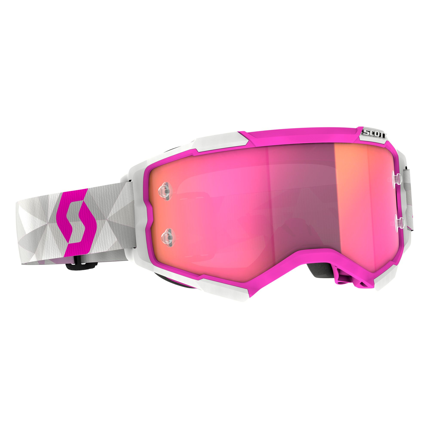 Scott Fury Goggle, JP61 Edition - Pink / White- Pink Chrome Works Lens