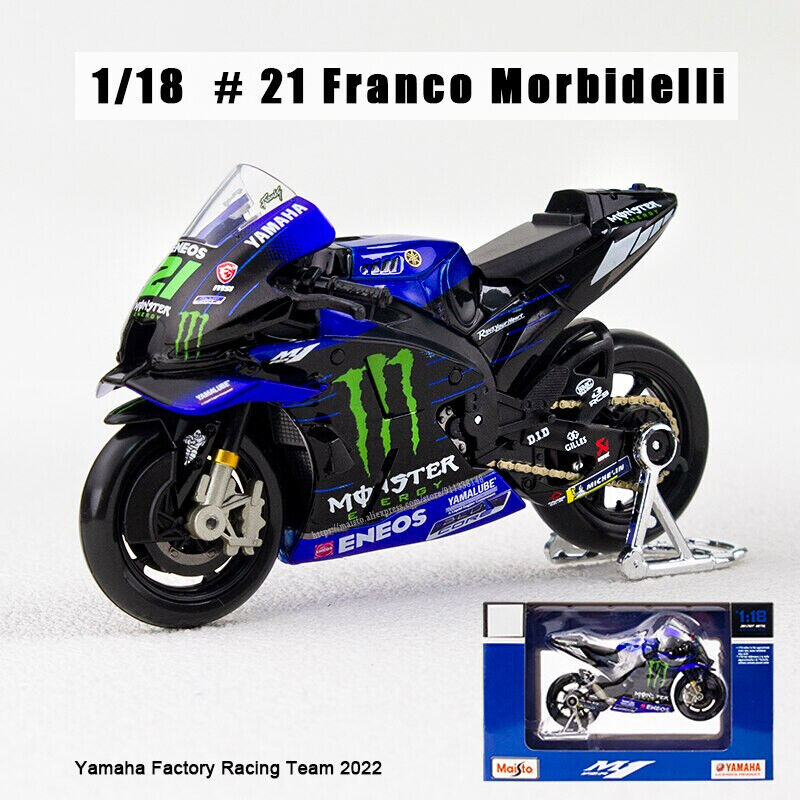 Maisto Toys 1:18 Monster Energy Yamaha Franco Morbidelli #21 Toy Model